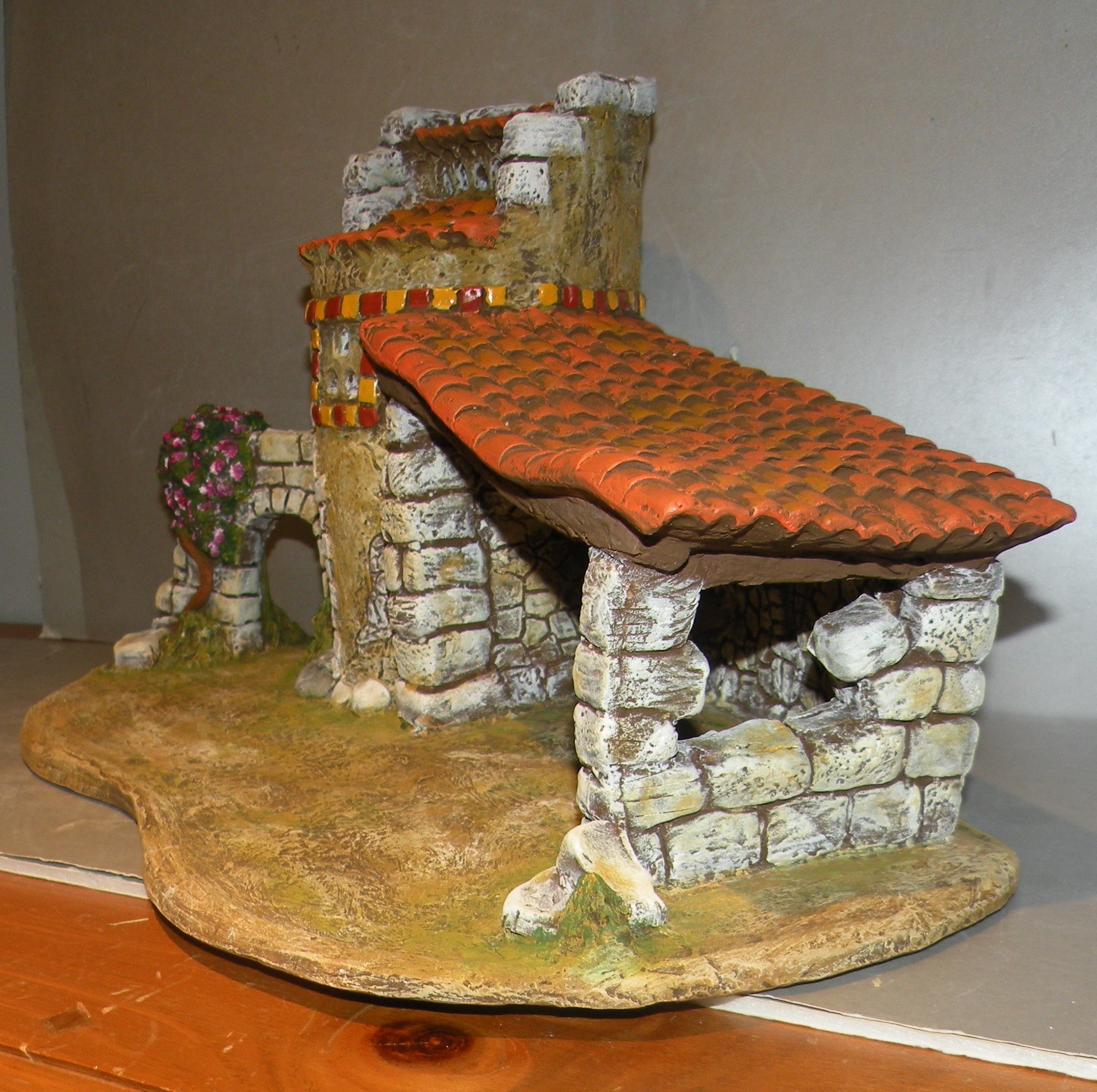 Dovecote porch, stable 1 slope ,  High Density Plaster  ( 704 ) ,  Fouque 6 or 9 Cm