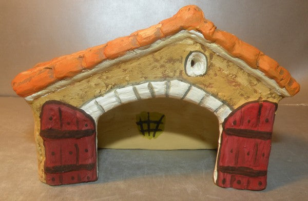 Cowshed 2 slope roof (all clay ), Fouque 2 cm