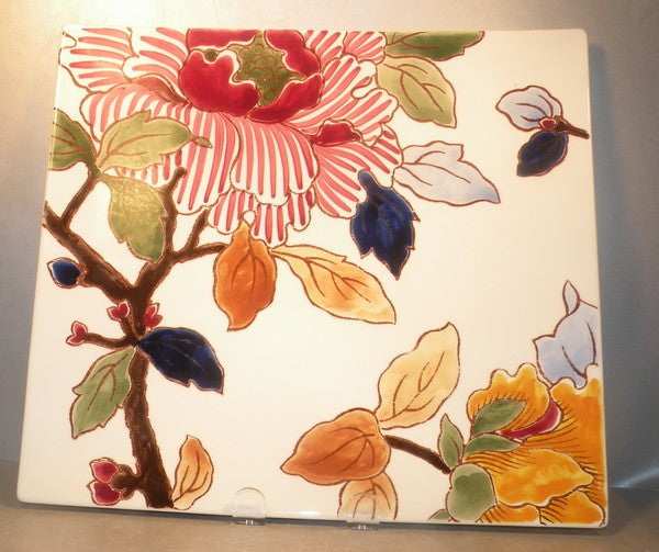 Large Rectangular Platter, Pivoines Zoom