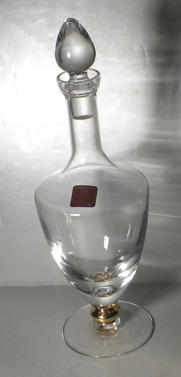 Amphora Pitcher Golden Ring Cristallerie France