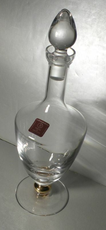 Amphora Pitcher Golden Ring Cristallerie France