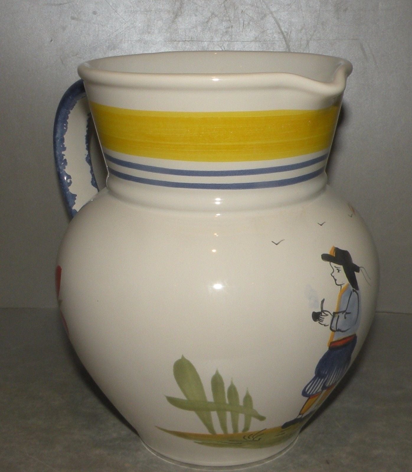 Pitcher with Man Loc Maria , FAB Quimper