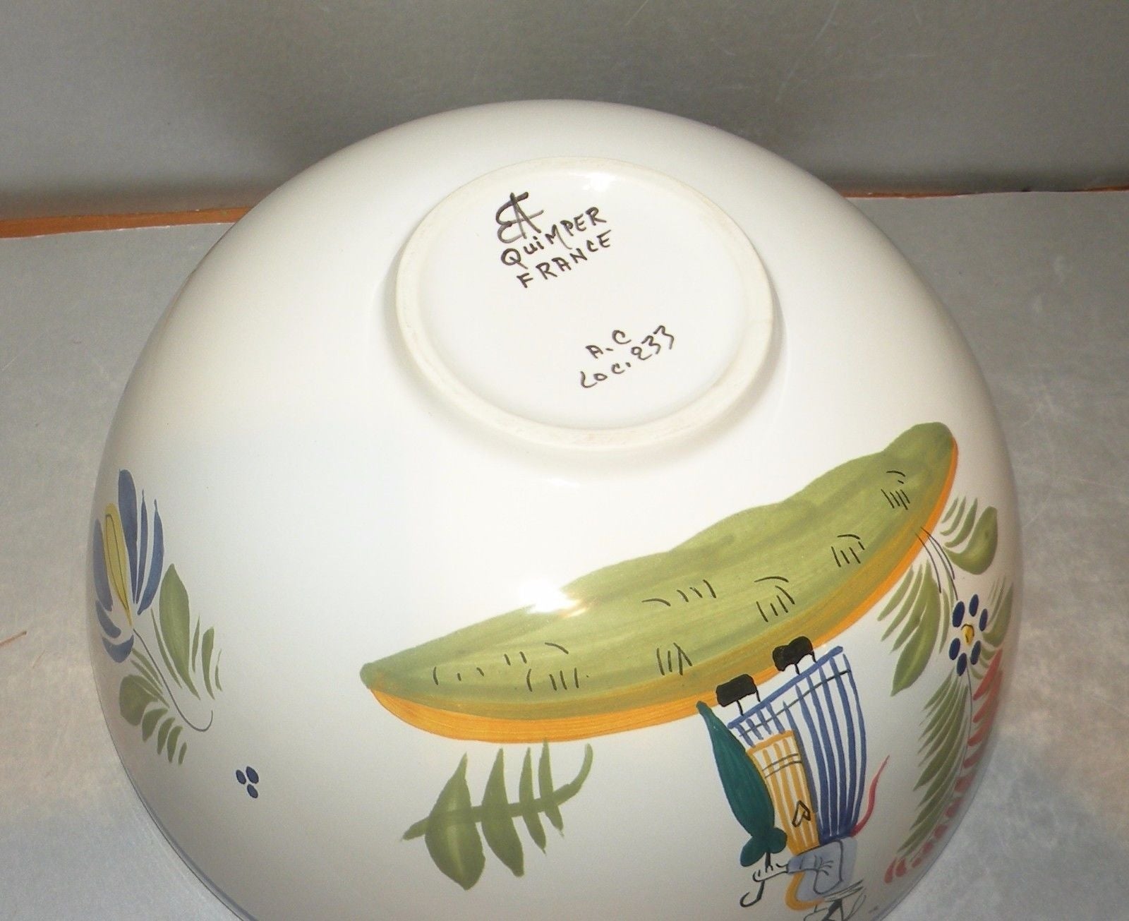 Large Open Vegetable with Lady Loc Maria , FAB Quimper