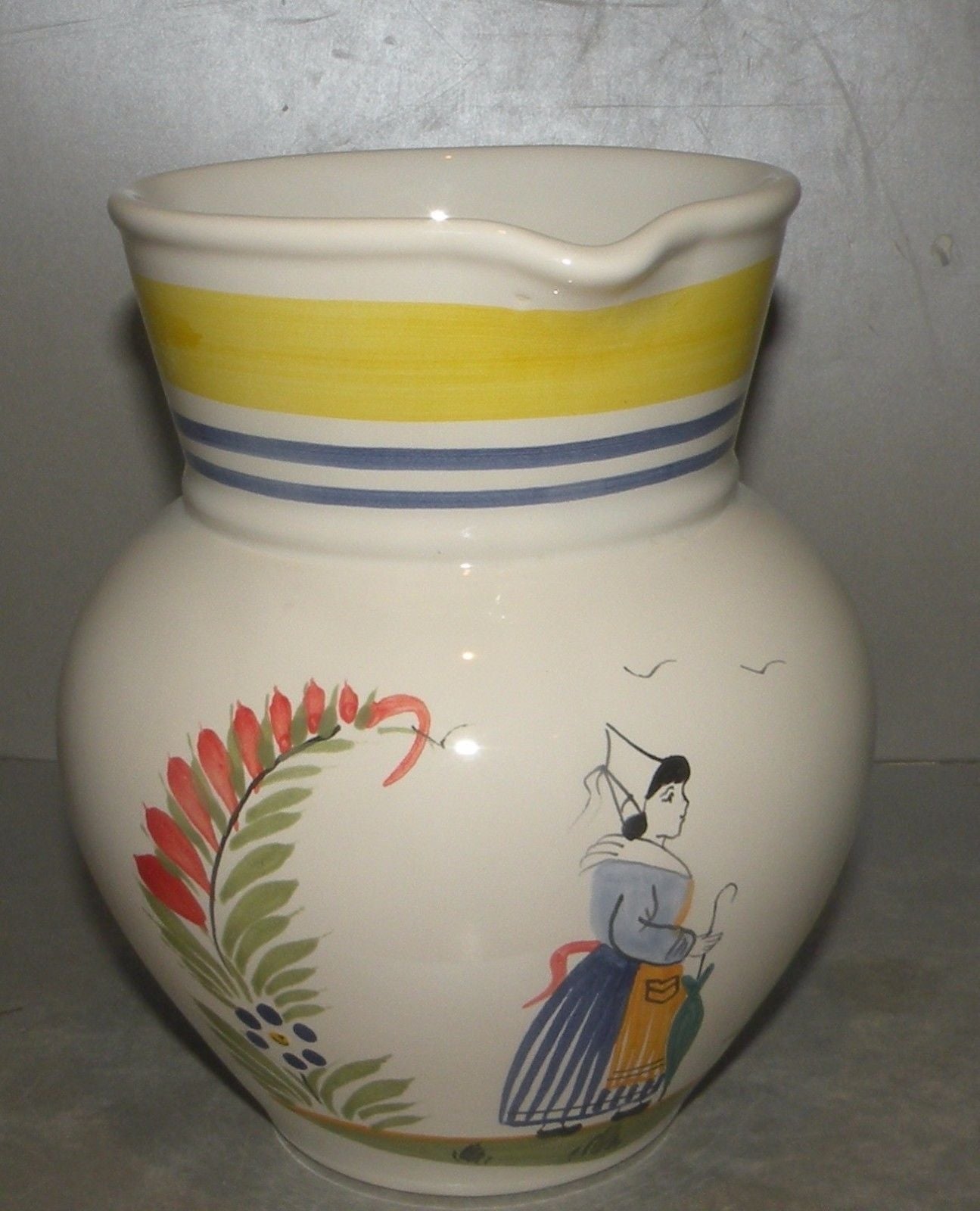 Pitcher with Lady Loc Maria , FAB Quimper