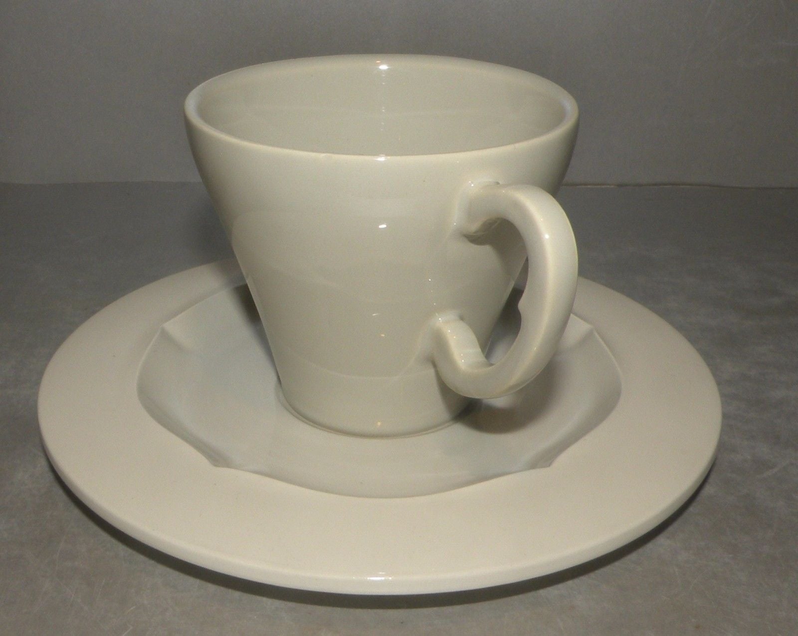 Tea Cup & Saucer, Evol Grey