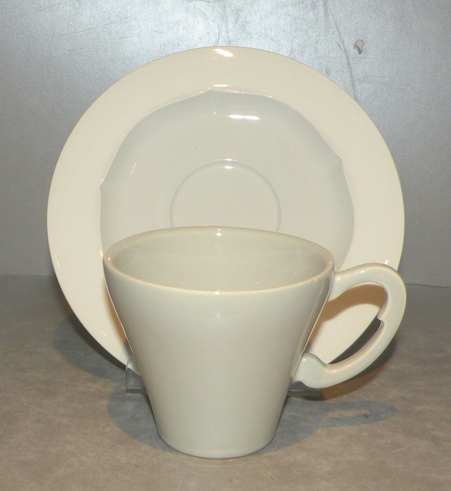 Tea Cup & Saucer, Evol Grey