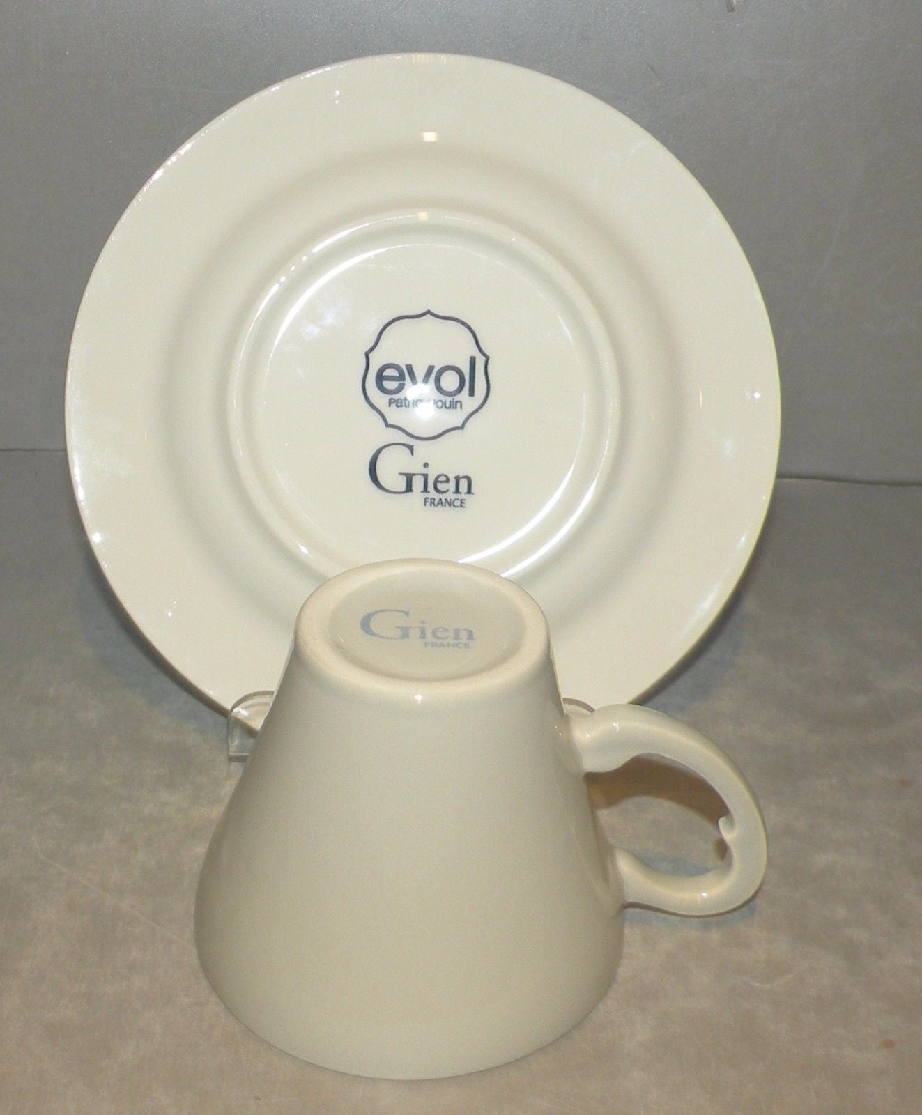 Tea Cup & Saucer, Evol Grey