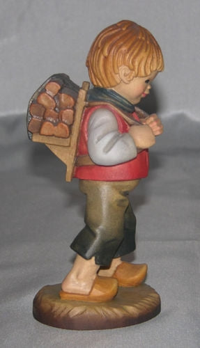 Ferrandiz Little boy carrying wood woodcarving Anri