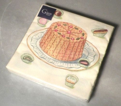Pack of 20 Paper Napkins , Desserts Gourmands