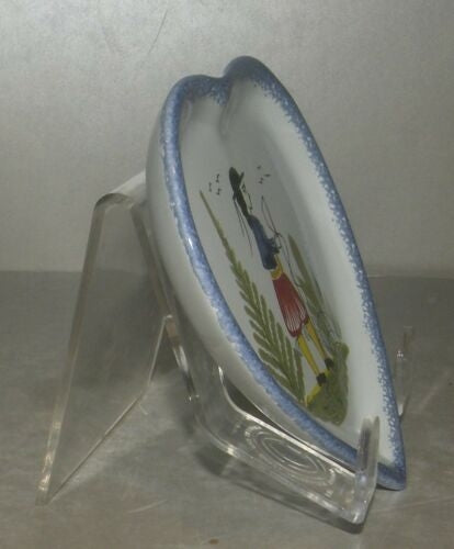 Heart dish, with a Man  Mistral Blue