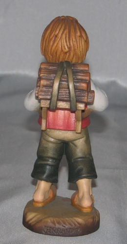 Ferrandiz Little boy carrying wood woodcarving Anri