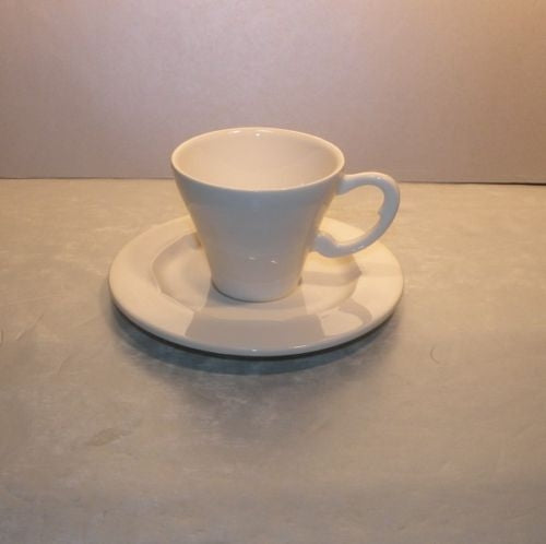 Tea Cup & Saucer, Evol White