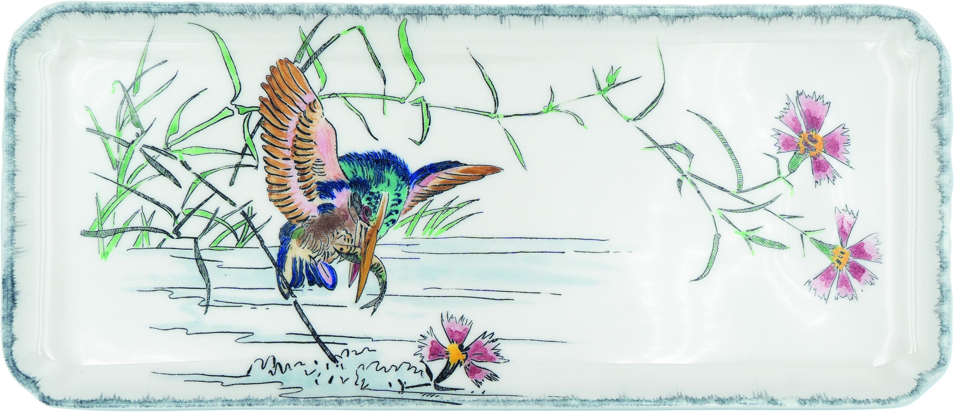 Oblong Serving Tray, Grands Oiseaux