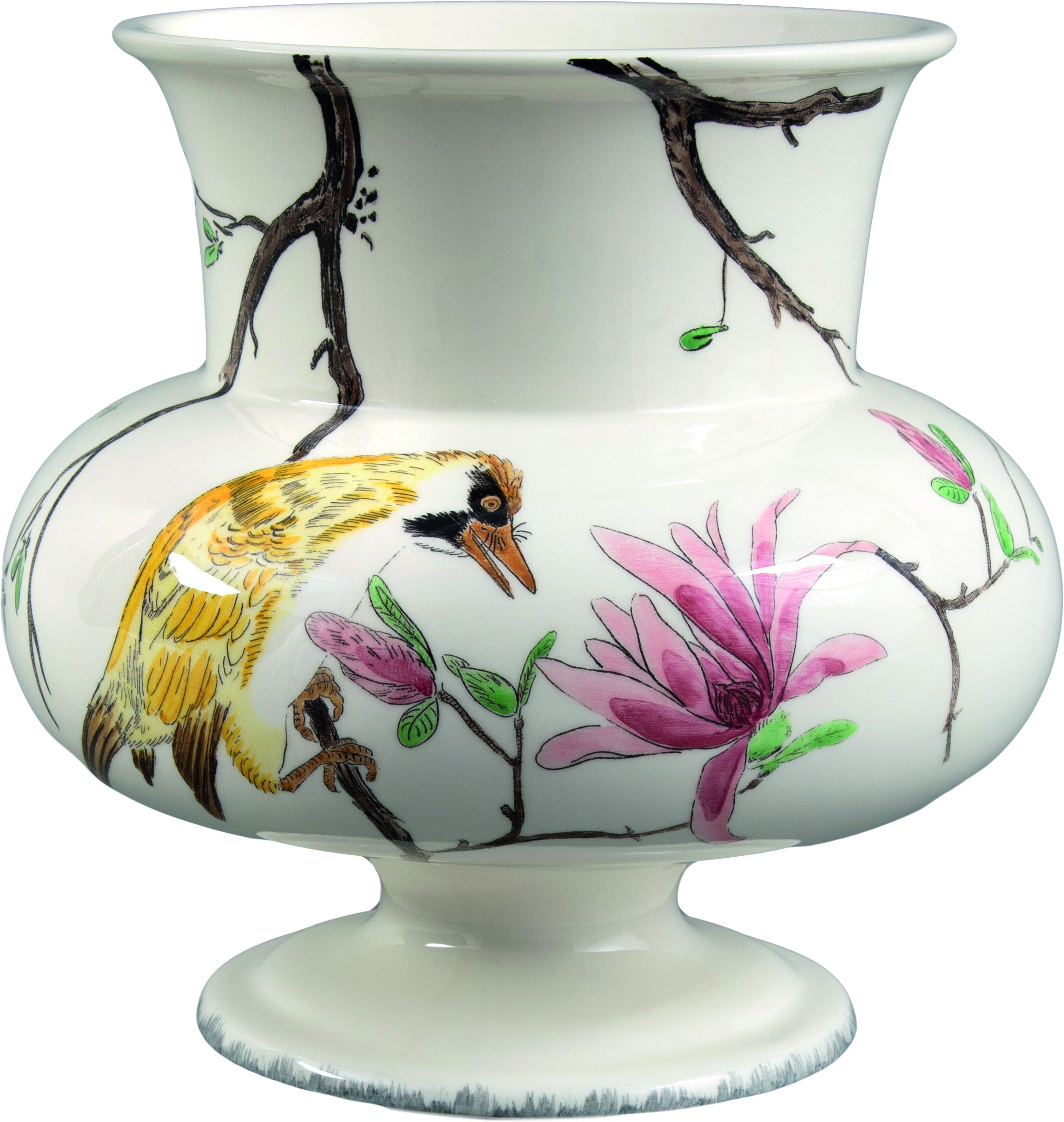 Small Faienza Vase , Grands Oiseaux