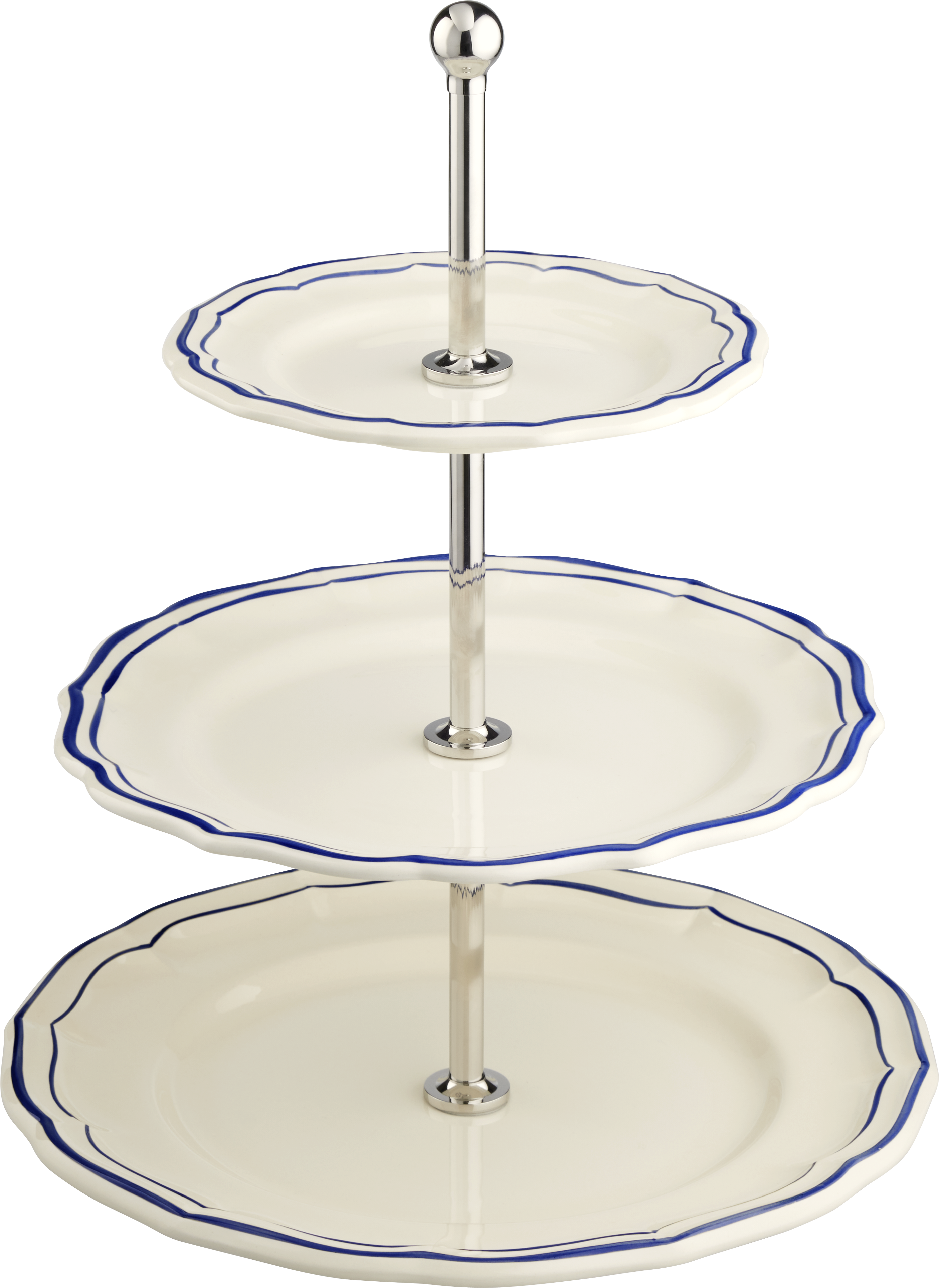 Three-tier Cake Stand,   Filet Cobalt