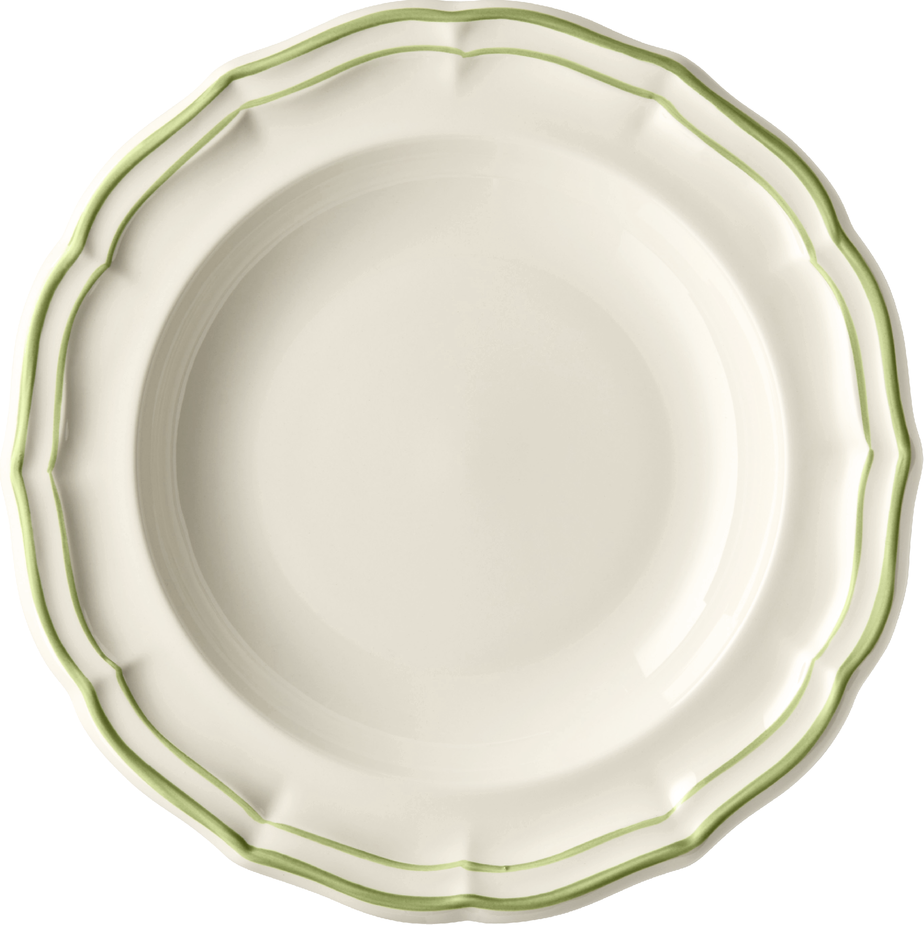Rim Soup Plate, Filet Vert