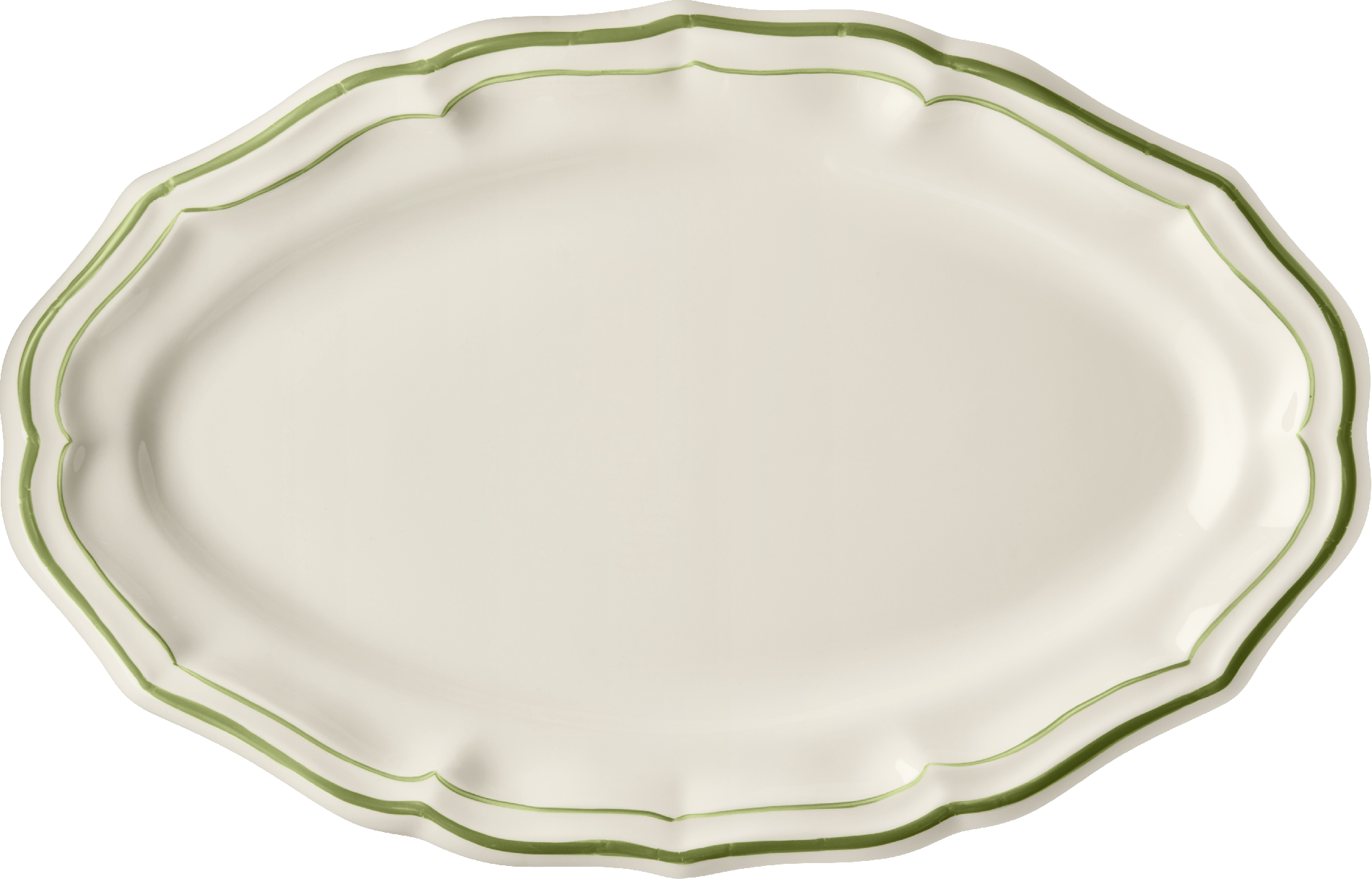 Oval Platter Number 6,  Filet Vert