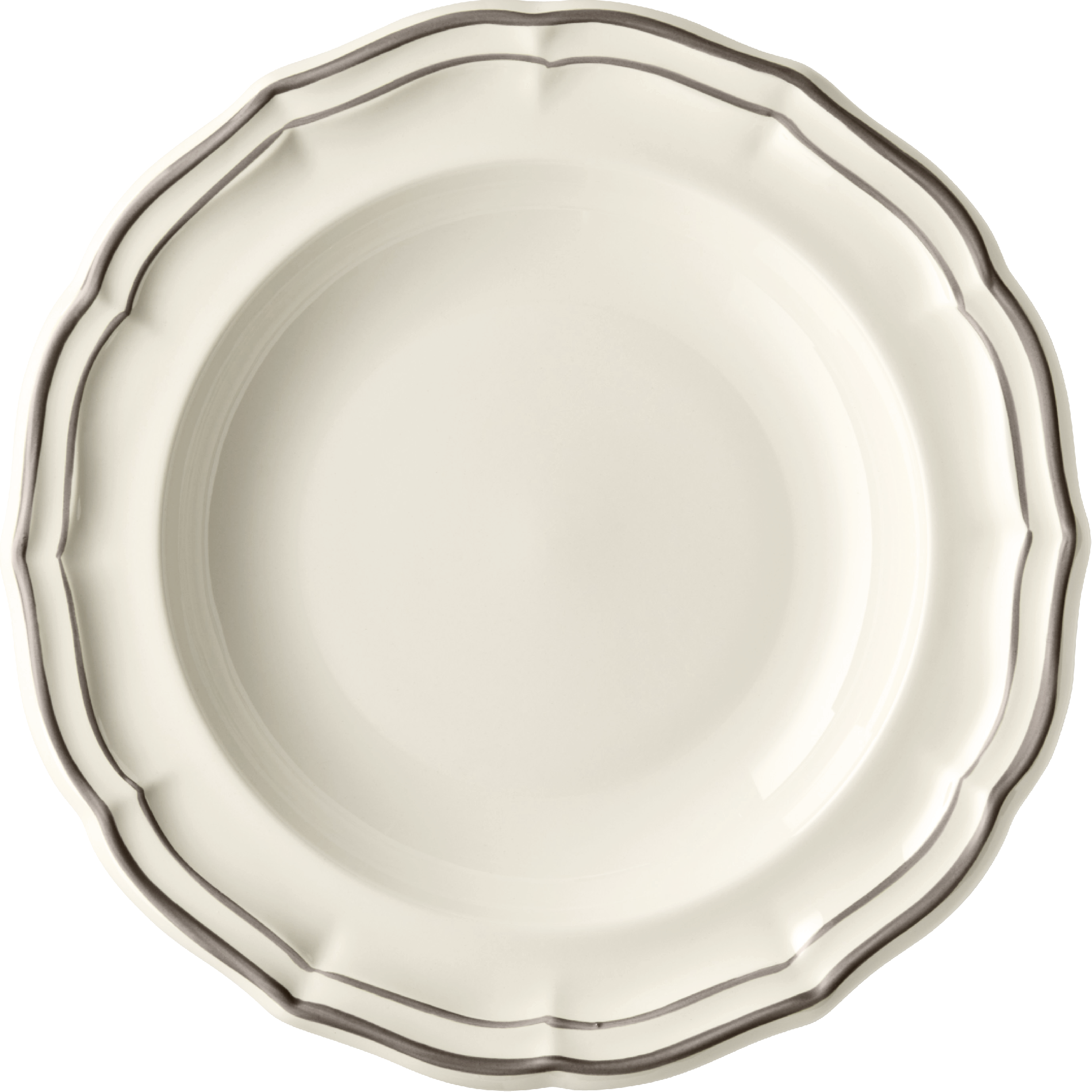 Rim Soup Plate, Filet Taupe
