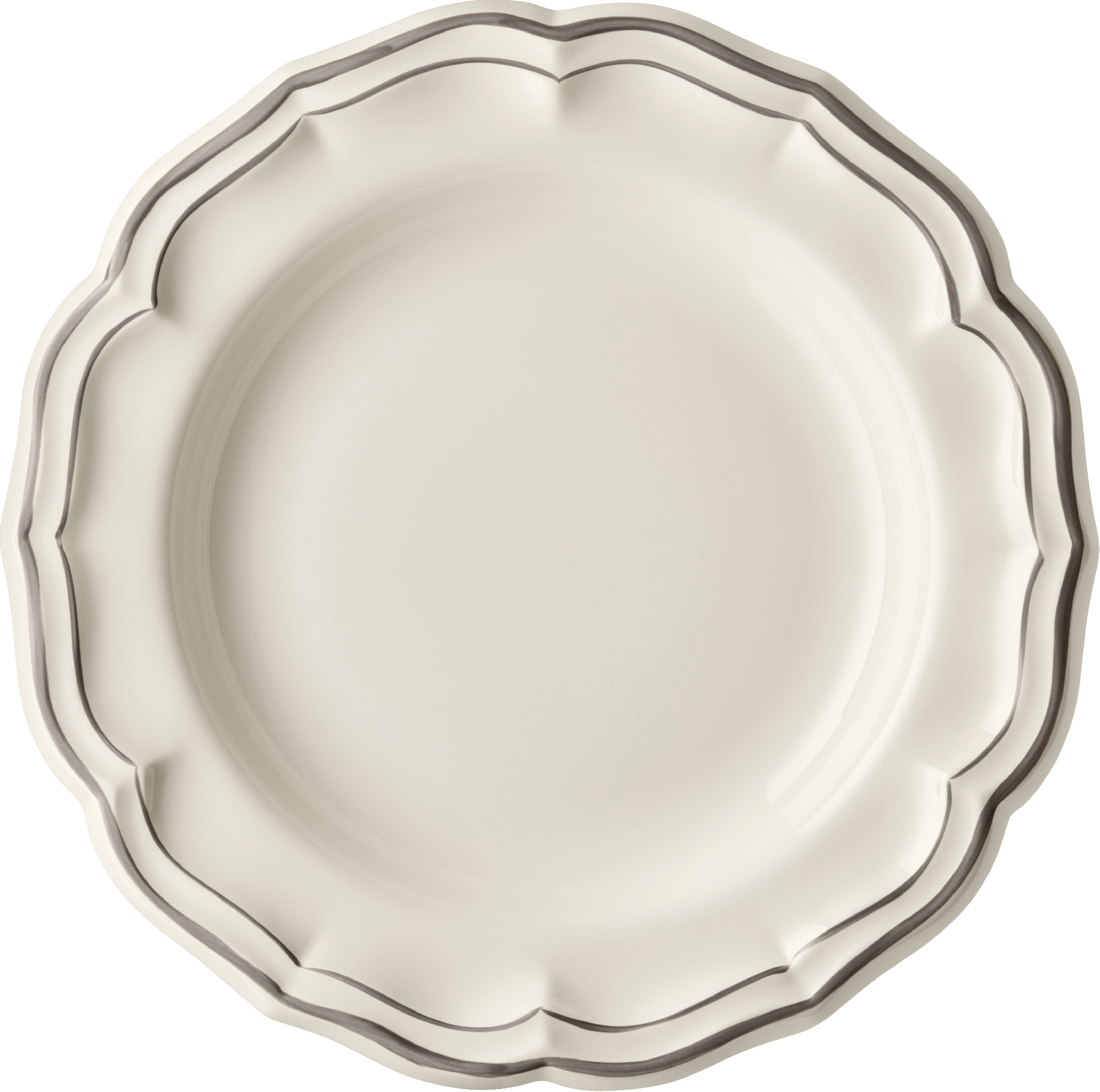 Round Deep Dish,  Filet Taupe