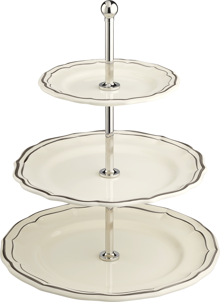 Three-tier Cake Stand, Filet Taupe