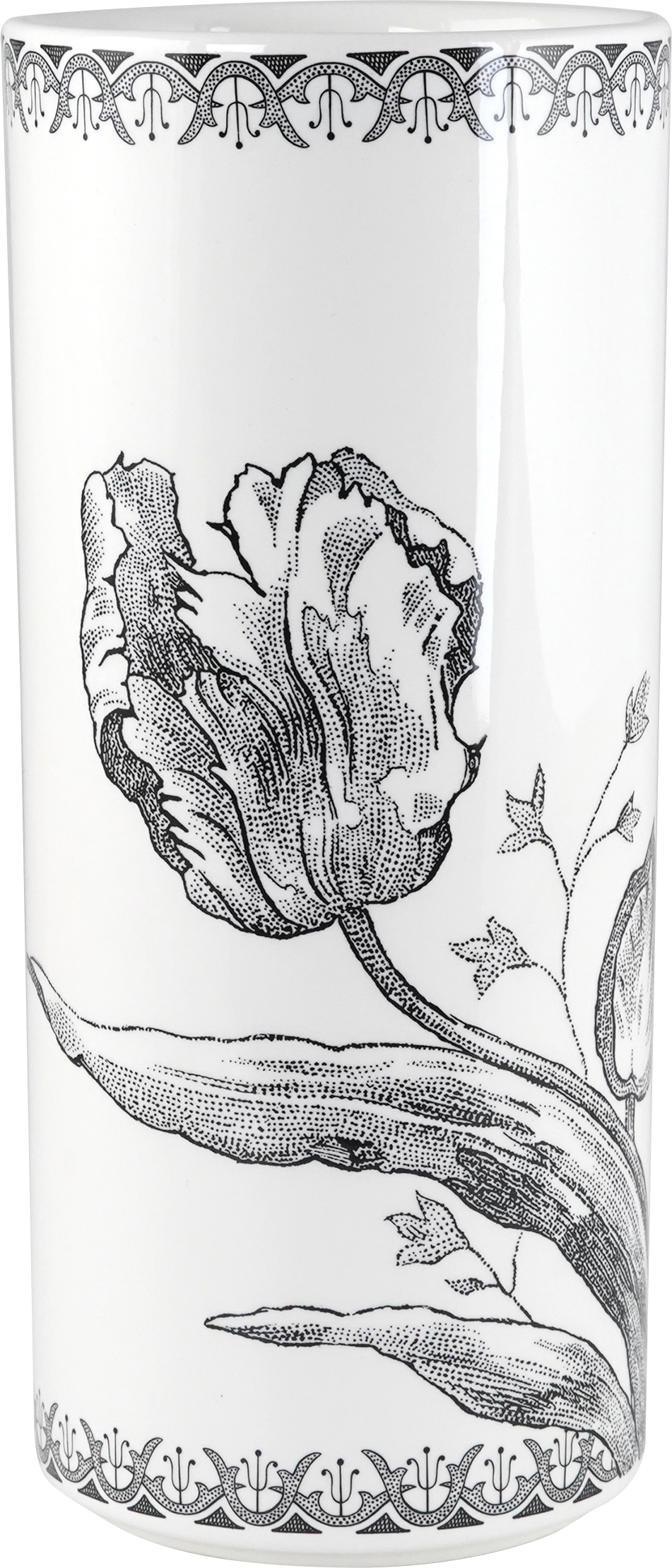 Medium Cylinder Vase, Tulipes Noires