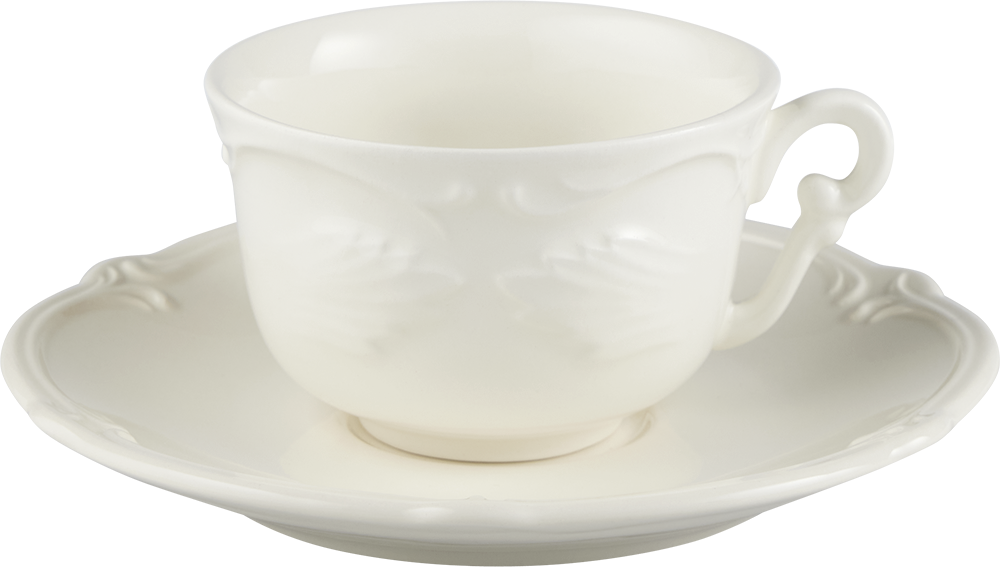 Espresso Cup & Saucer, Rocaille White