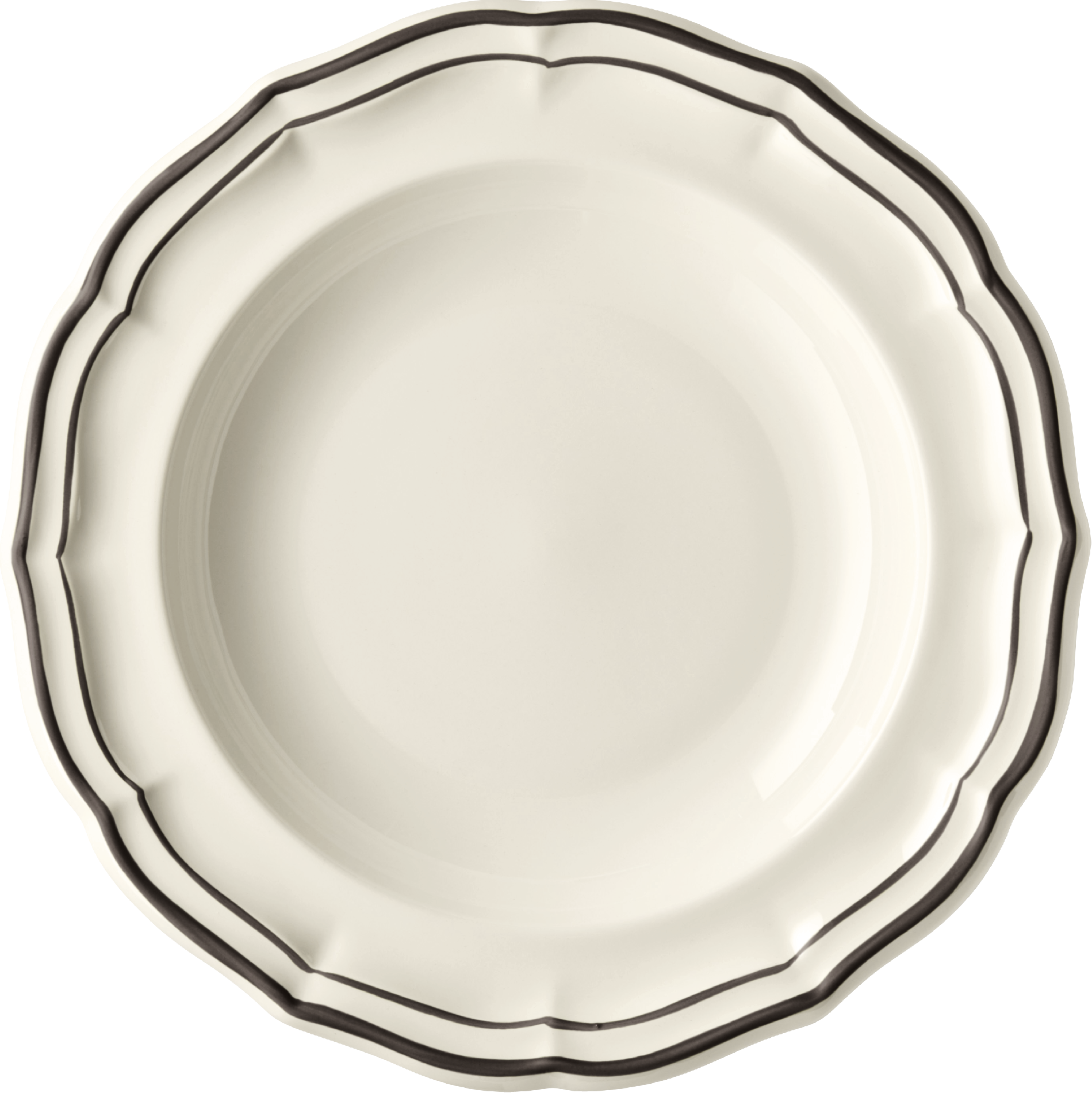 Rim Soup Plate,  Filet Manganese