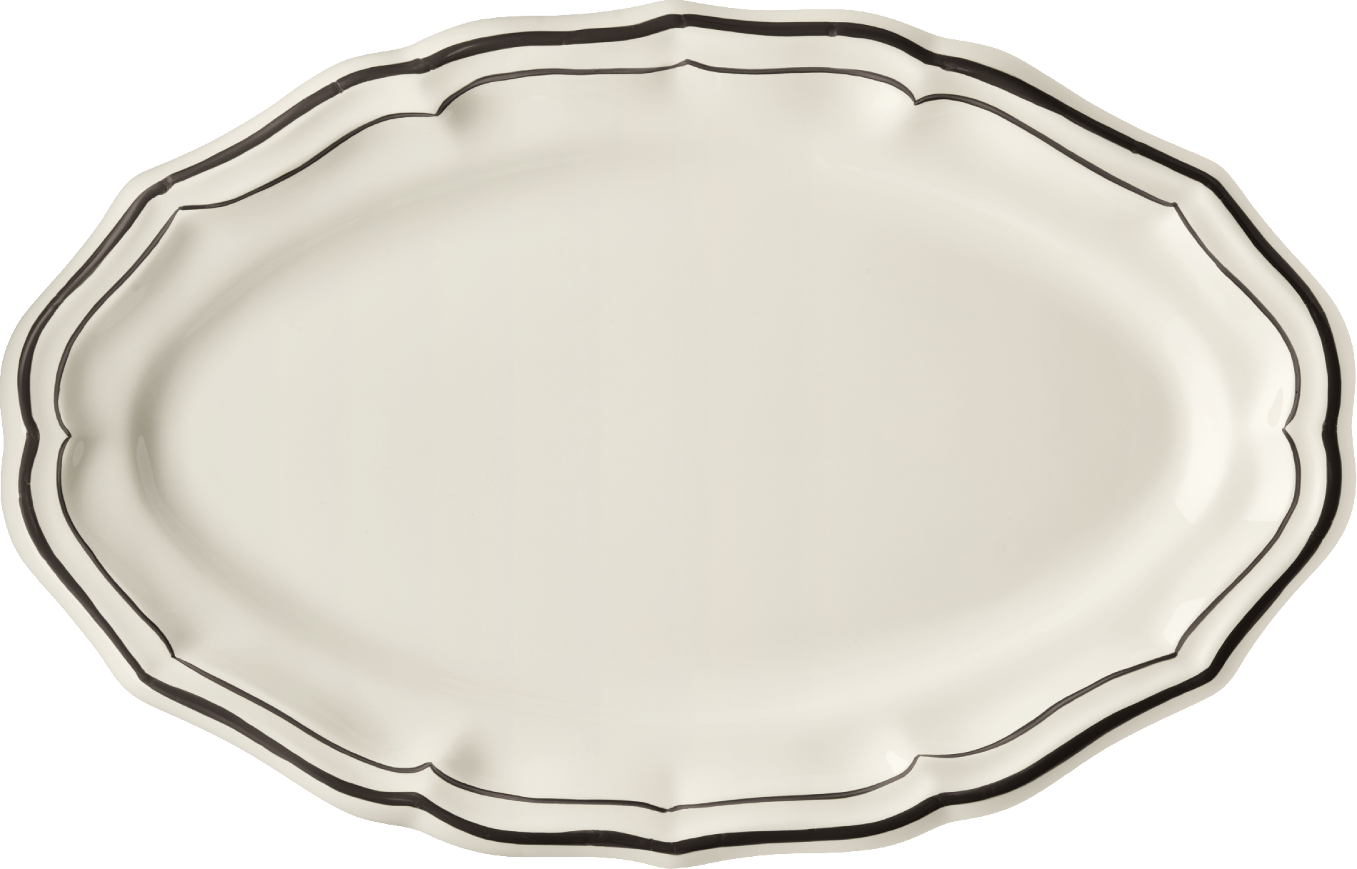 Oval Platter Number 6,  Filet Manganese