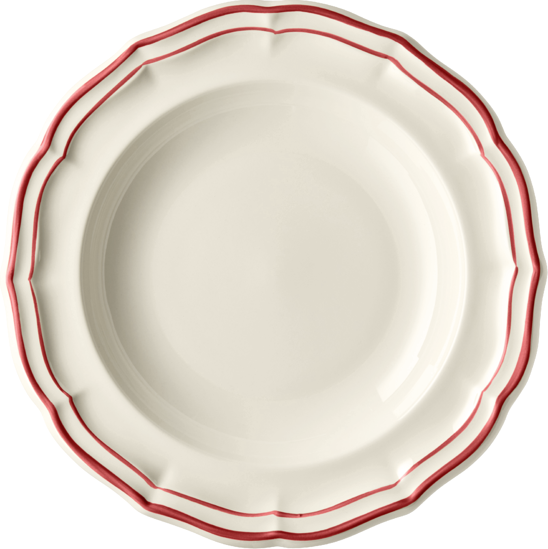 Rim Soup Plate, Filet Rouge