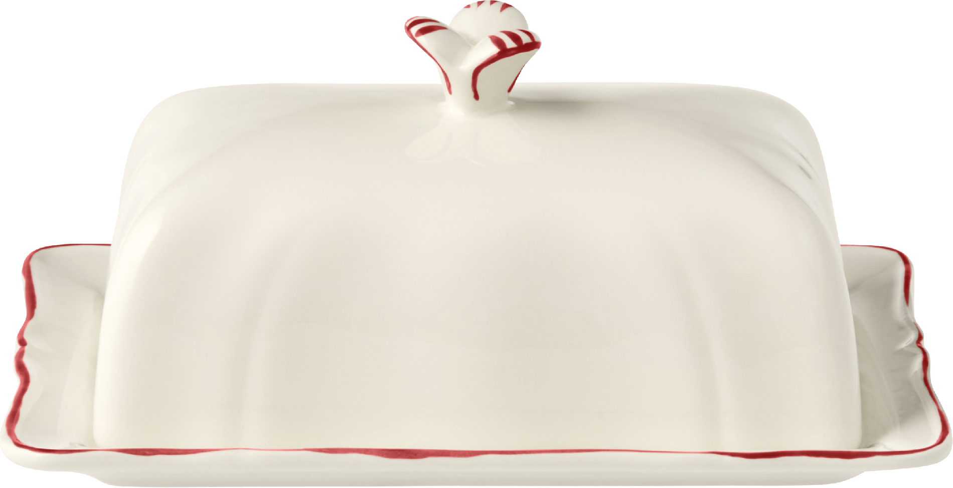 Covered Butter Dish, Filet Rouge