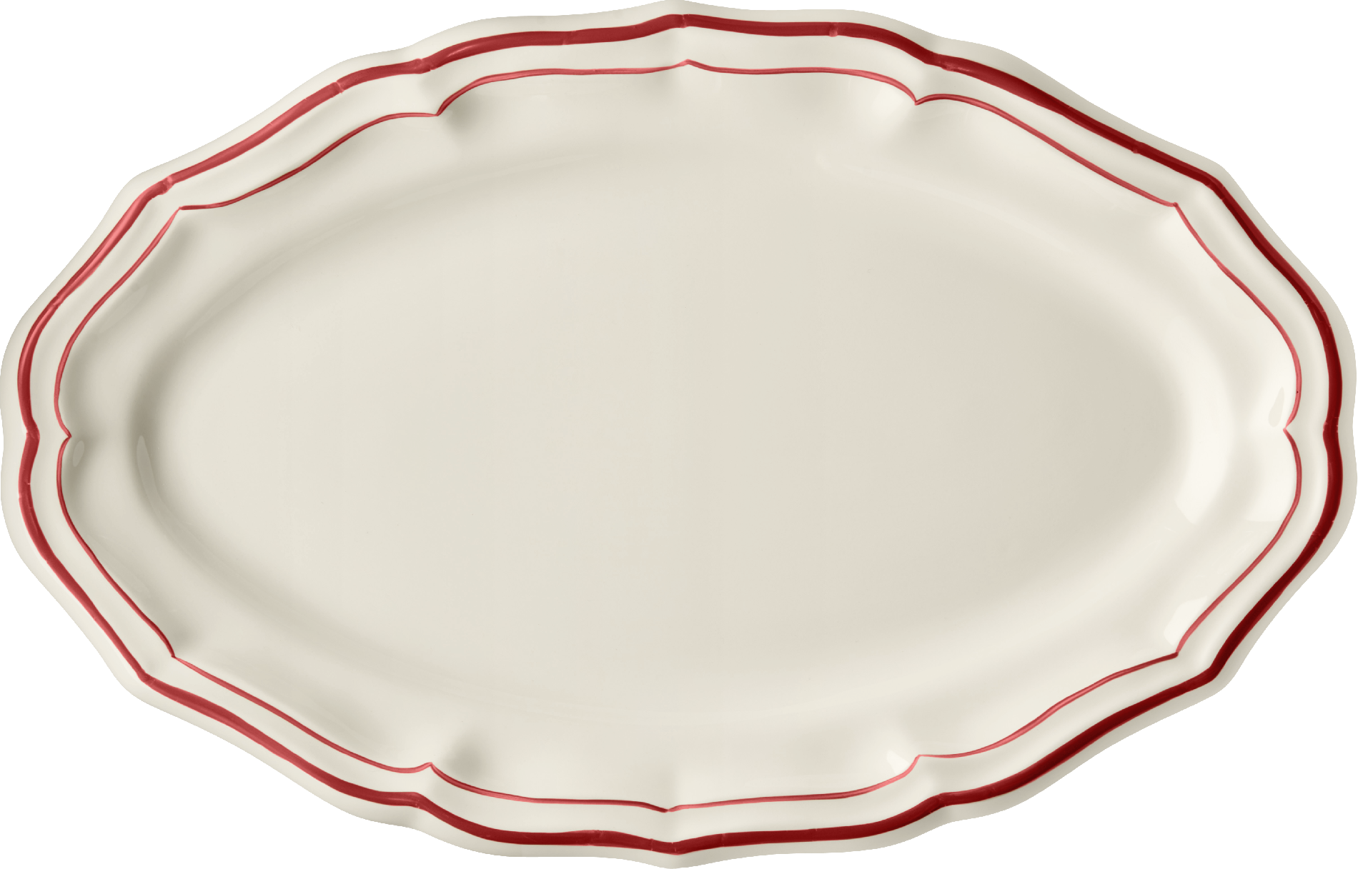 Oval Platter Number 6,  Filet Rouge