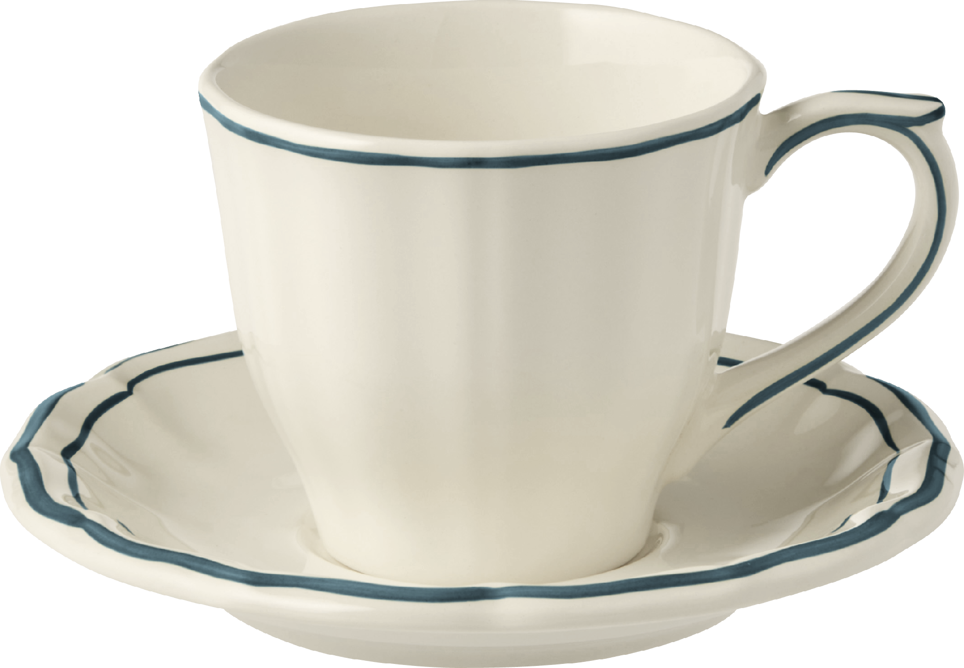 U.S. Tea Cup & Saucer, Filet Acapulco