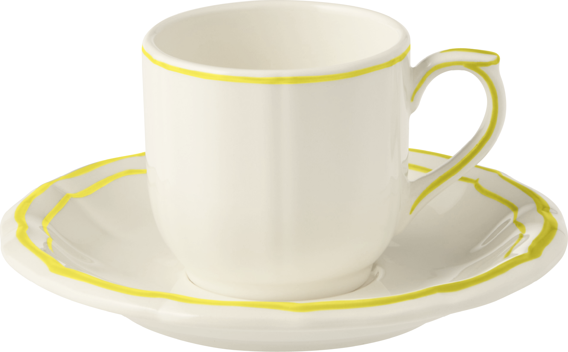 After Dinner Cup & Saucer , Filet Citron ( Yellow )