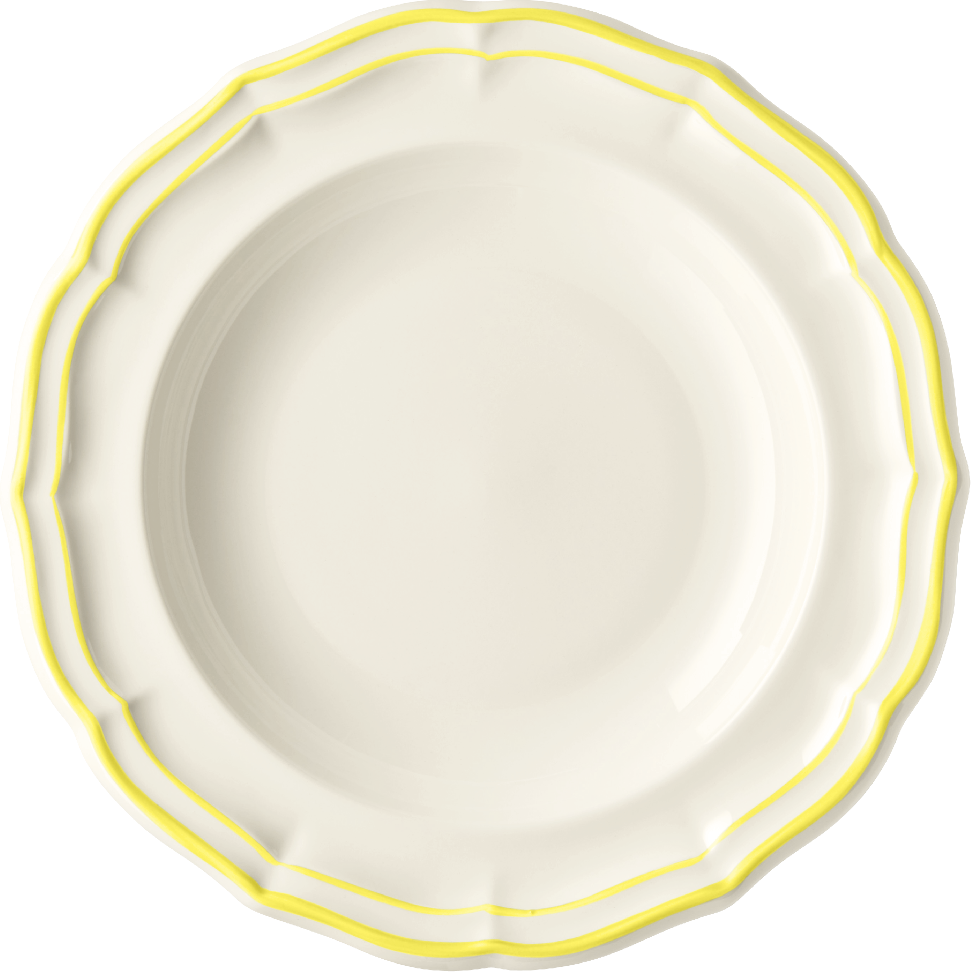 Rim Soup Plate, Filet Citron ( Yellow )