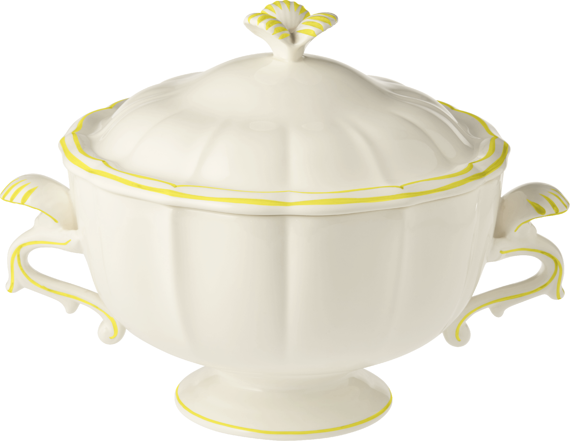 Soup Tureen,  Filet Citron ( Yellow )