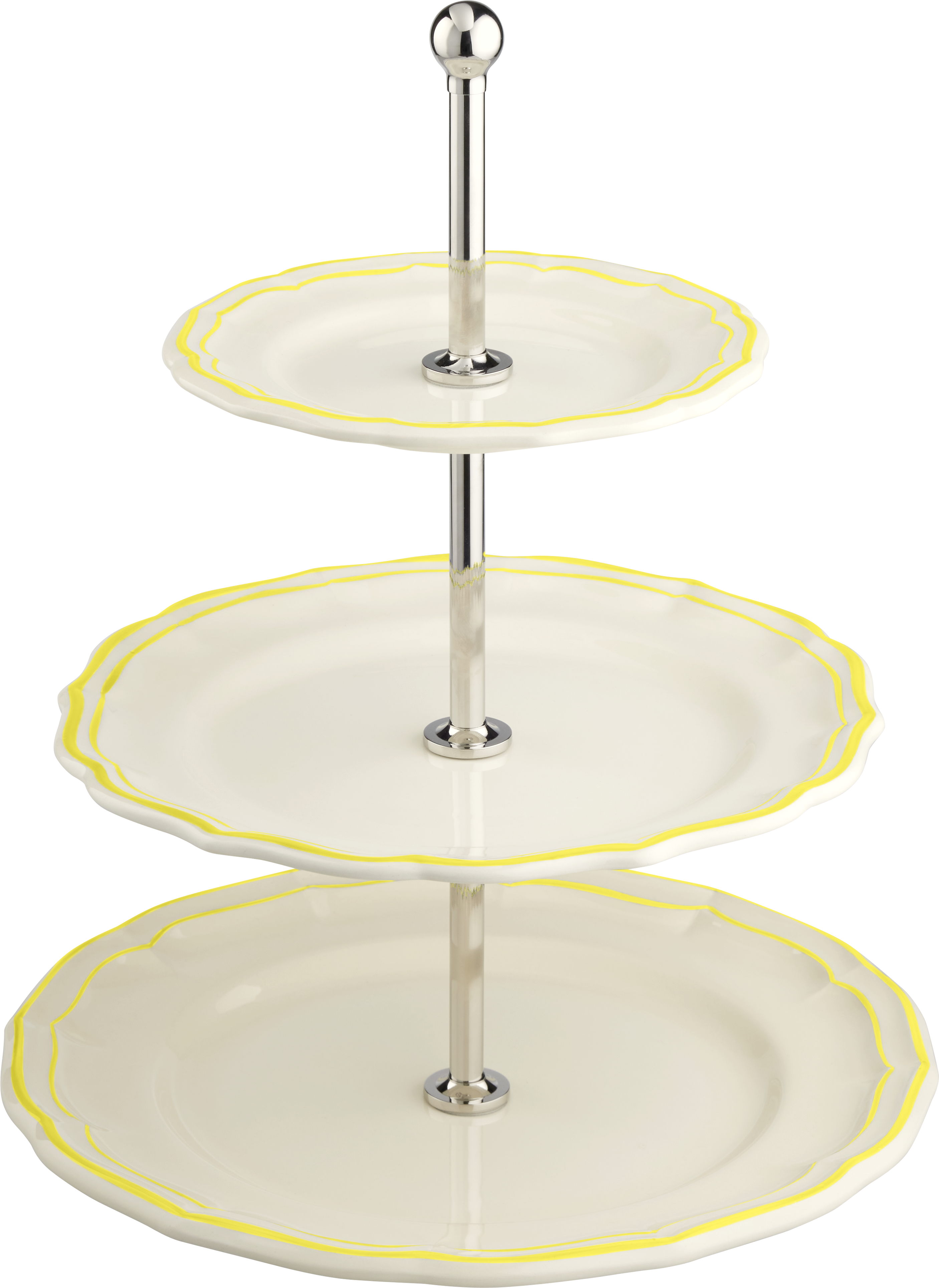 Three-tier Cake Stand,   Filet Citron ( Yellow )