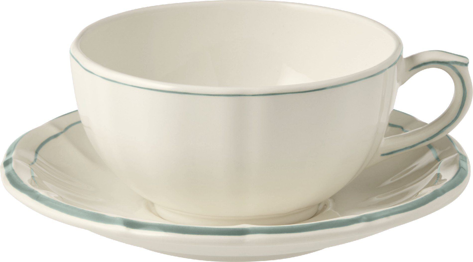 Breakfast Cup & Saucer, Filet Celadon