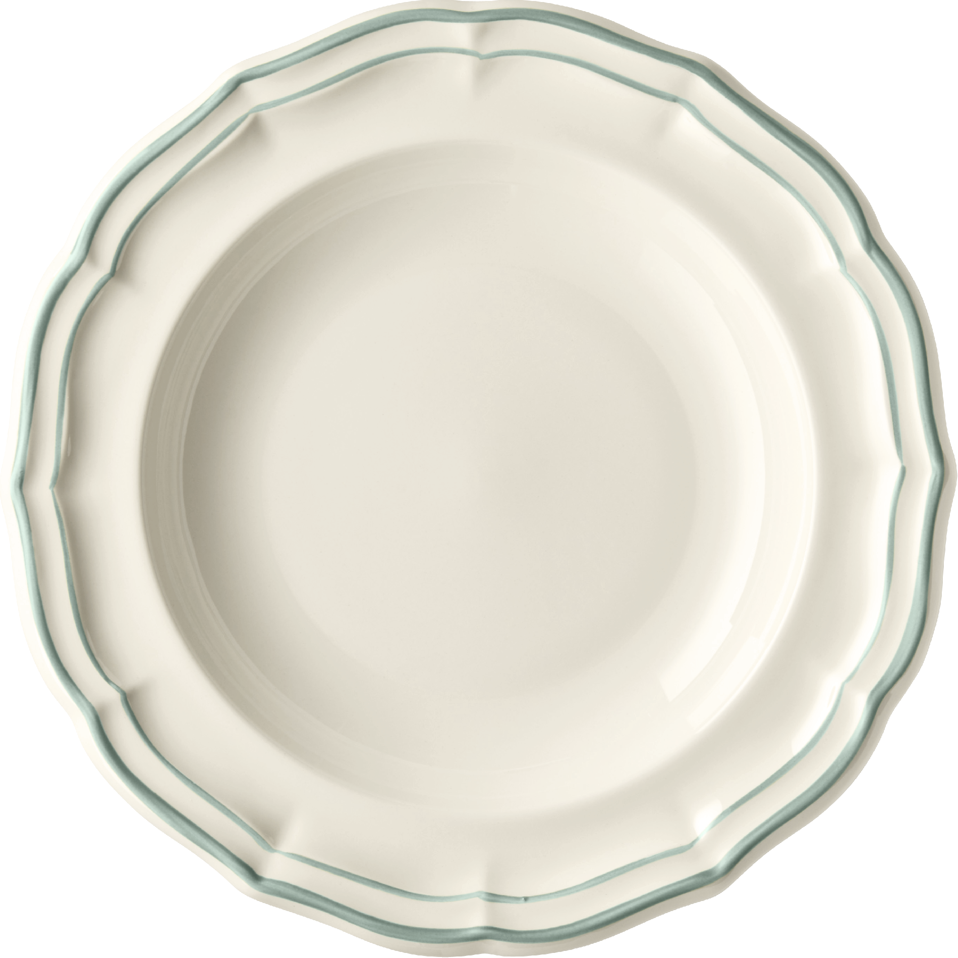 Rim Soup Plate, Filet Celadon