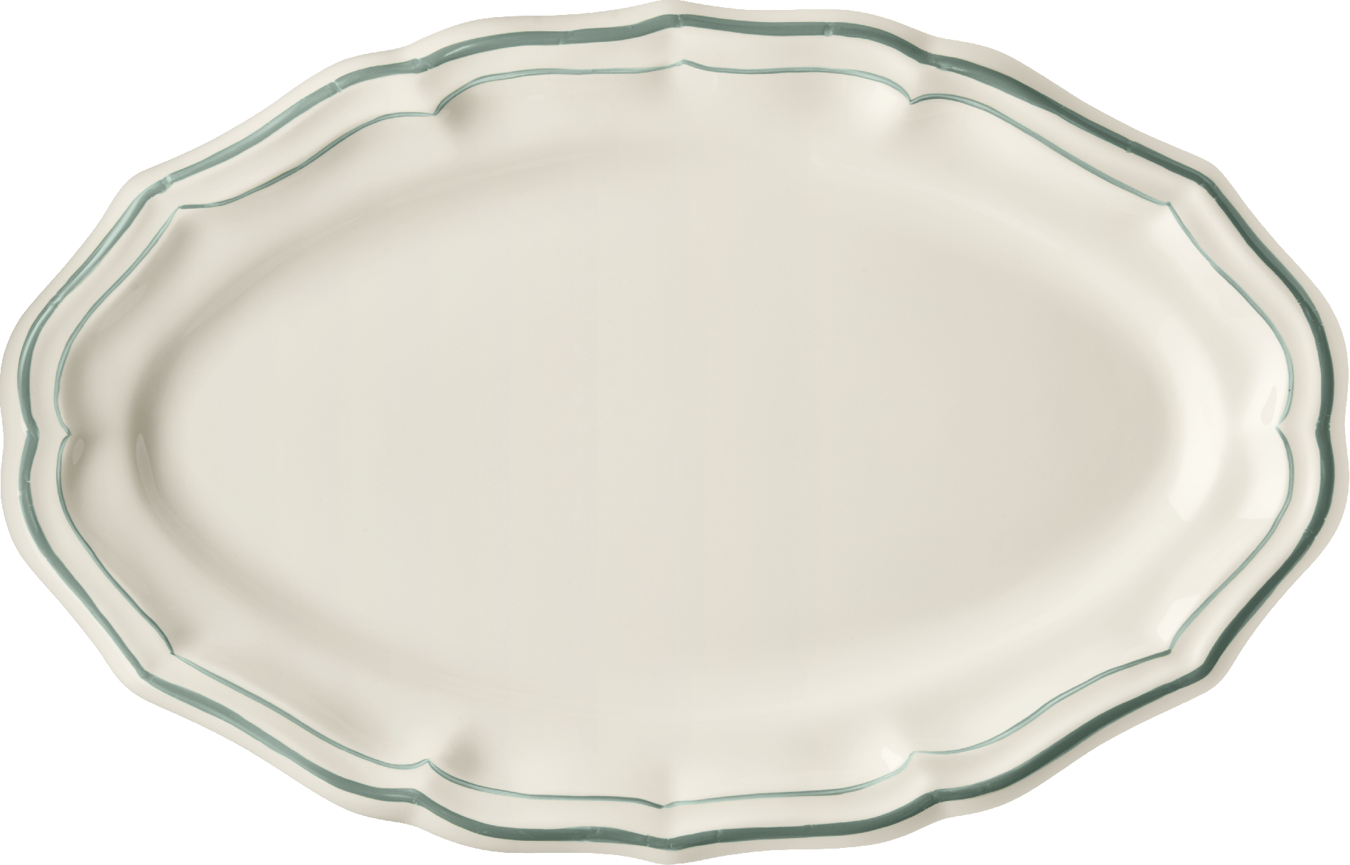 Oval Platter Number 6,  Filet Celadon