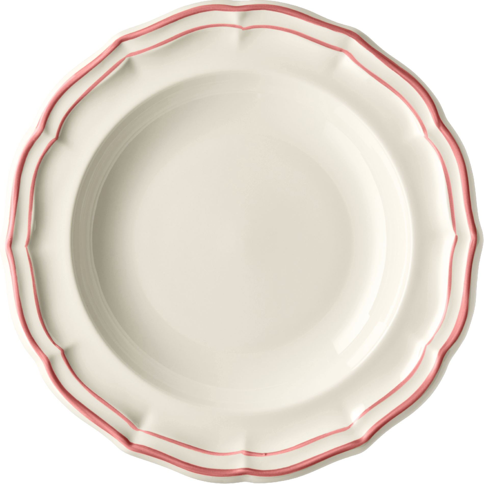 Rim Soup Plate,  Filet Corail