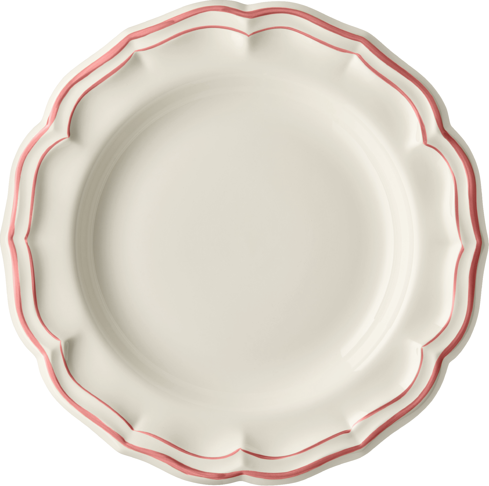 Round Deep Dish,  Filet Corail