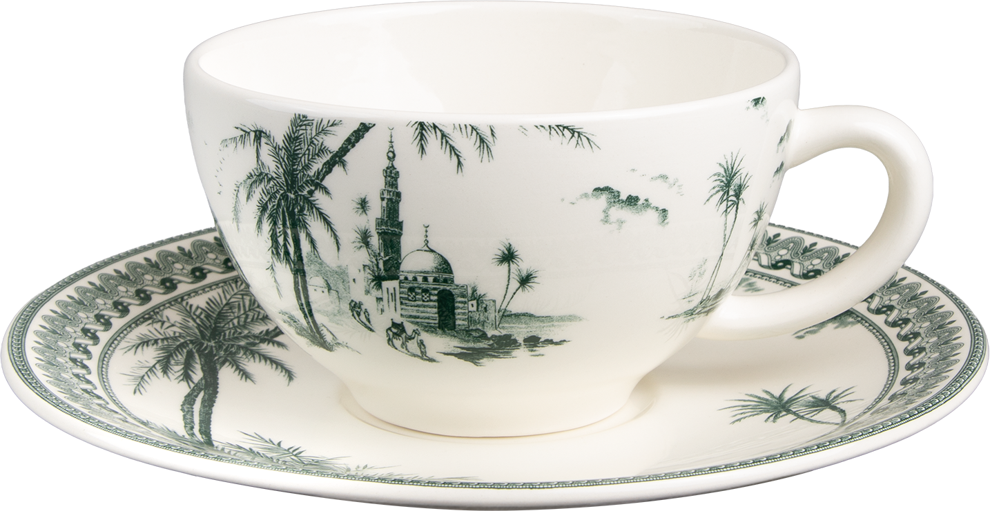 Breakfast Cup & Saucer , Les Depareillees Vert