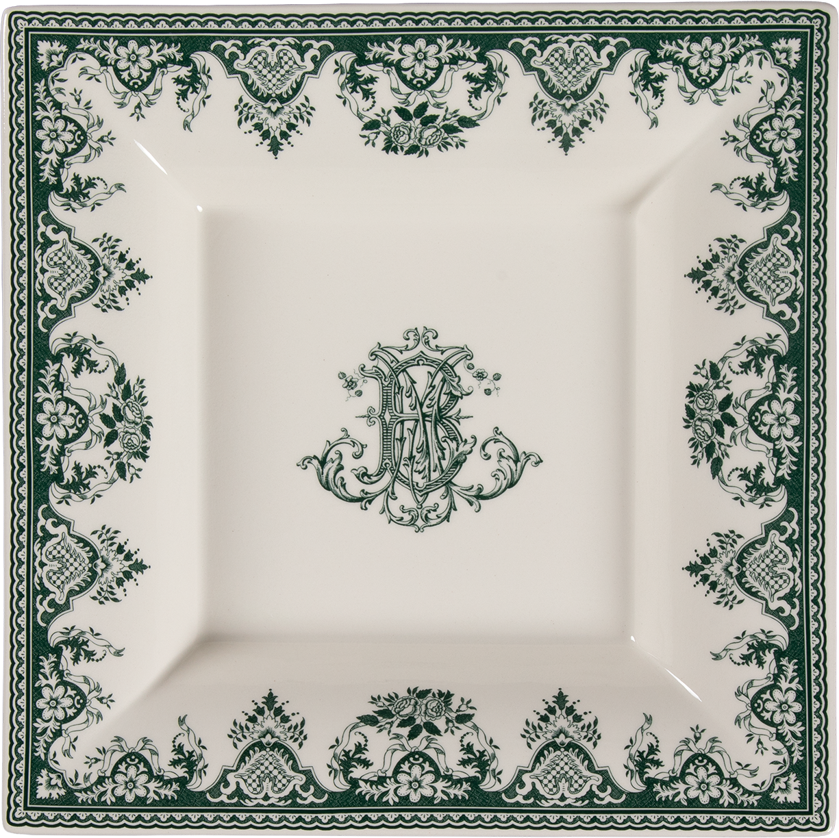 Extra Large Square Candy Tray , Les Depareillees Vert