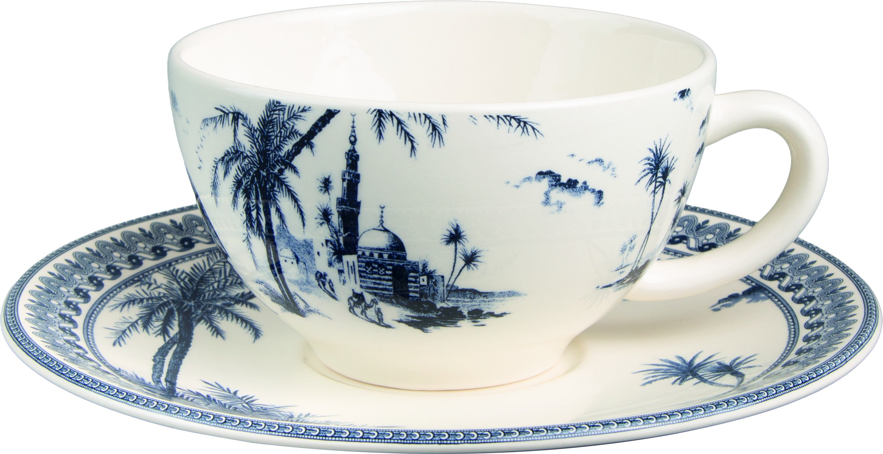 Breakfast Cup & Saucer , Les Depareillees in Blue
