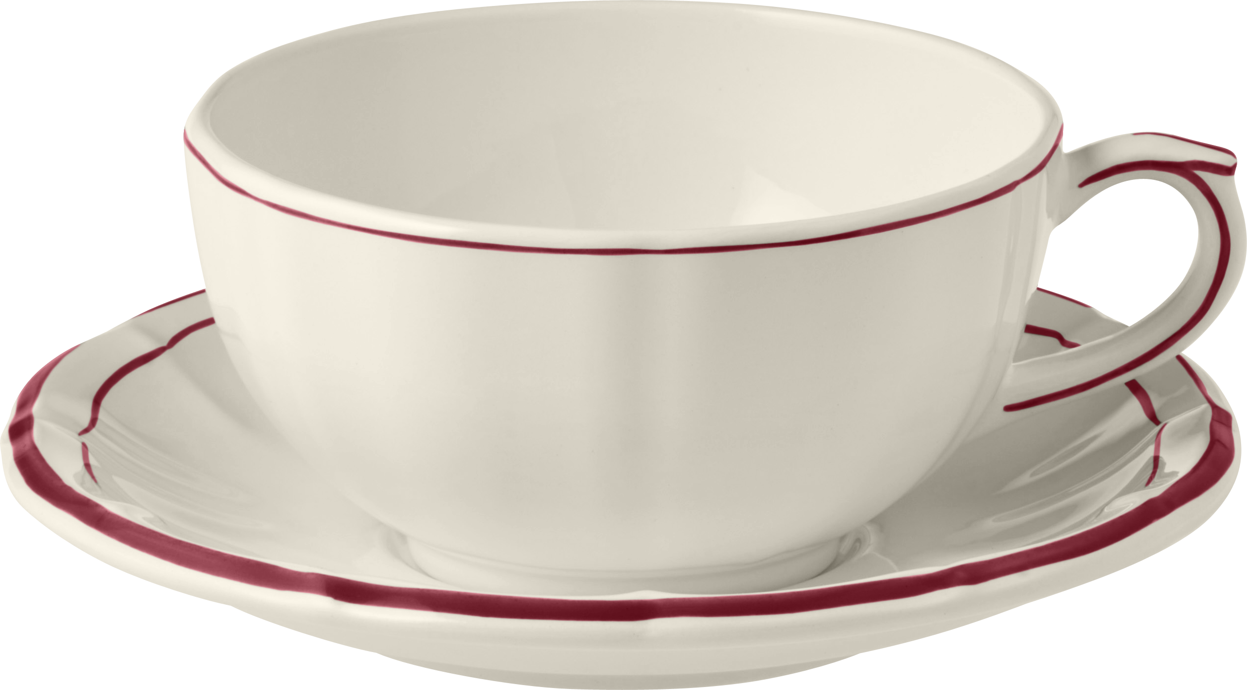Breakfast Cup & Saucer , Filet Bordeaux
