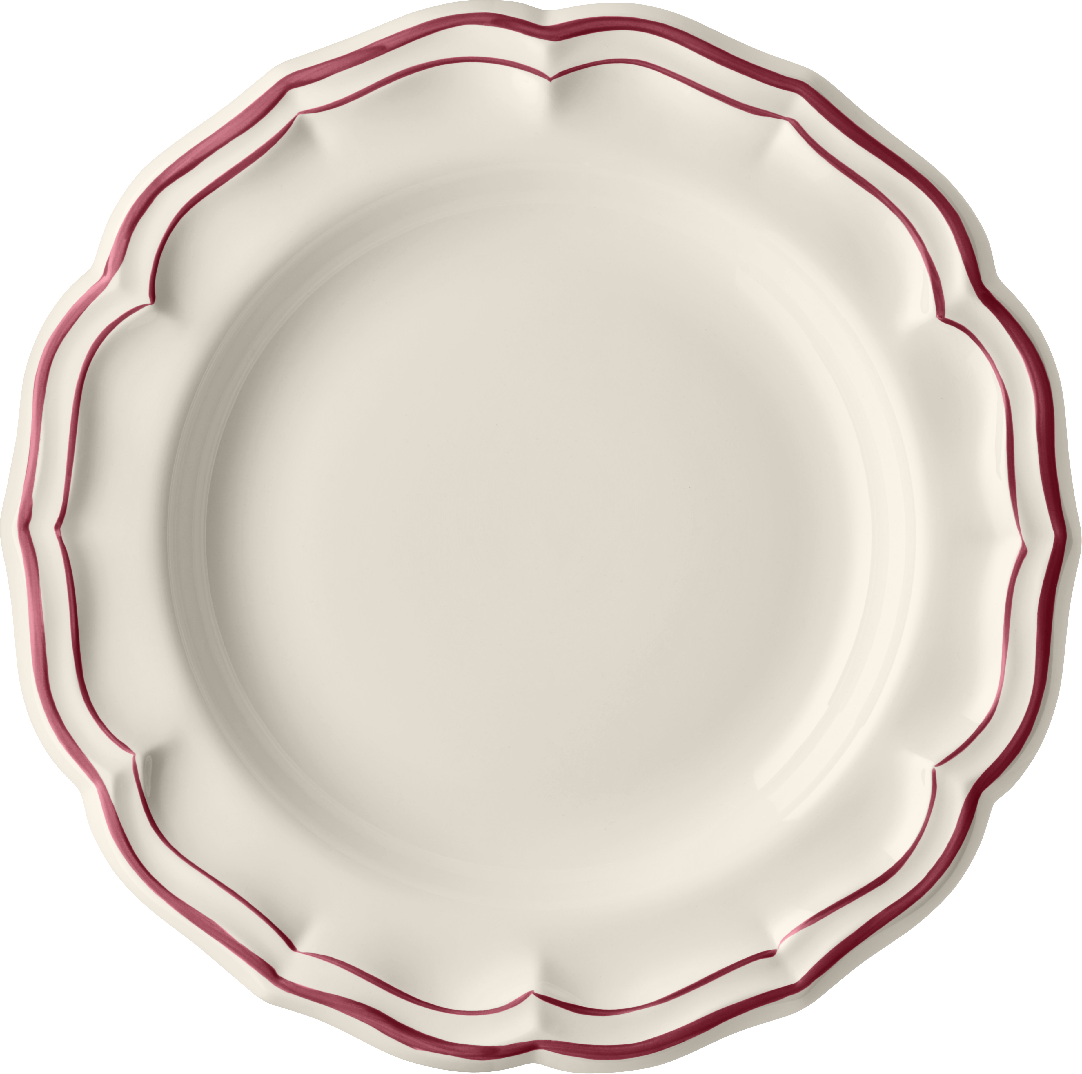 Round Deep Dish, Filet Bordeaux