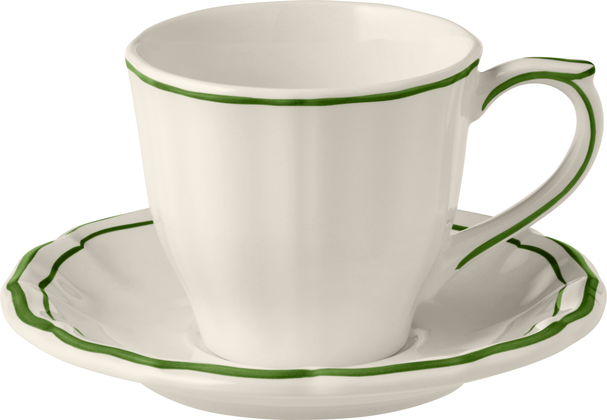 U.S. Tea Cup & Saucer ,  Filet Fougere