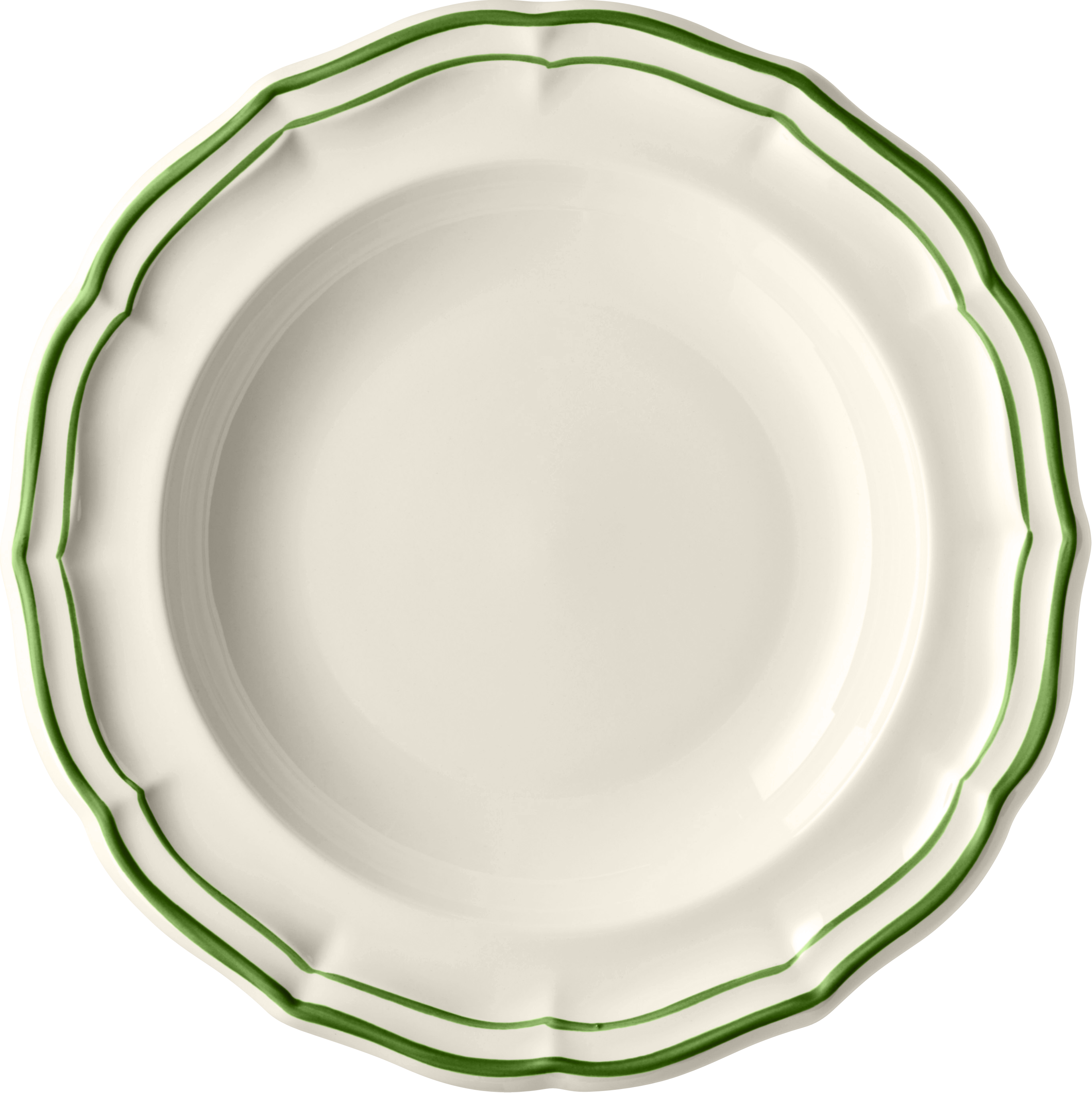 Rim Soup Plate, Filet Fougere