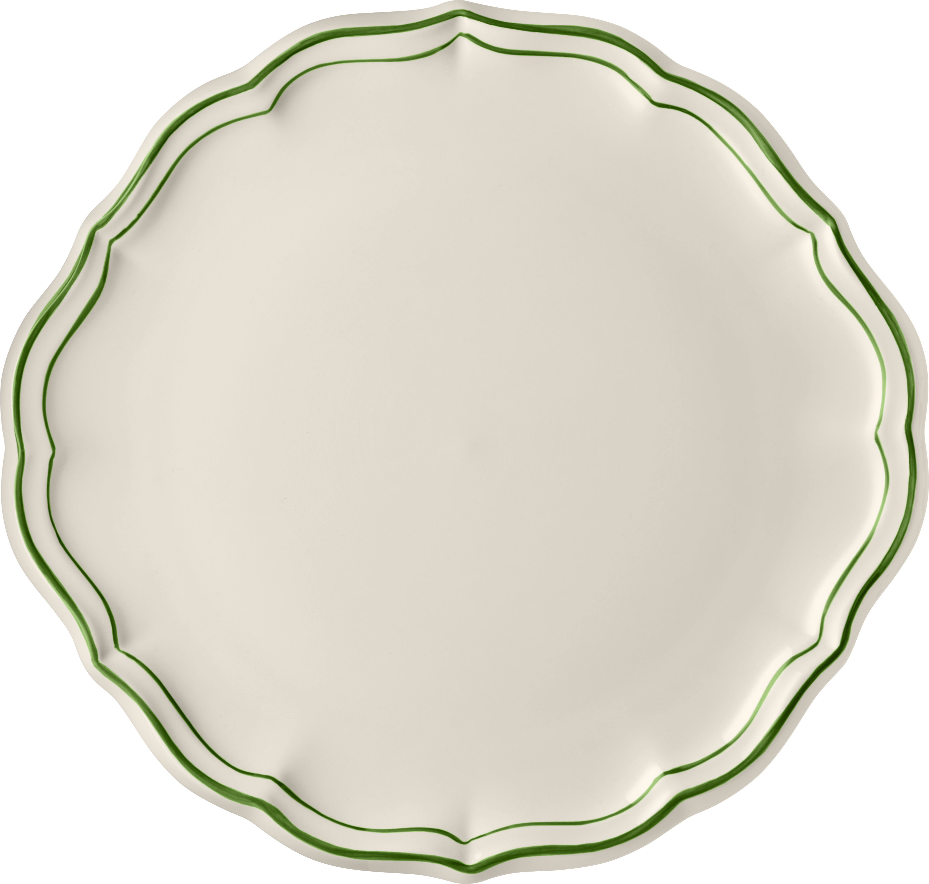 Eared Cake Platter, Filet Fougere