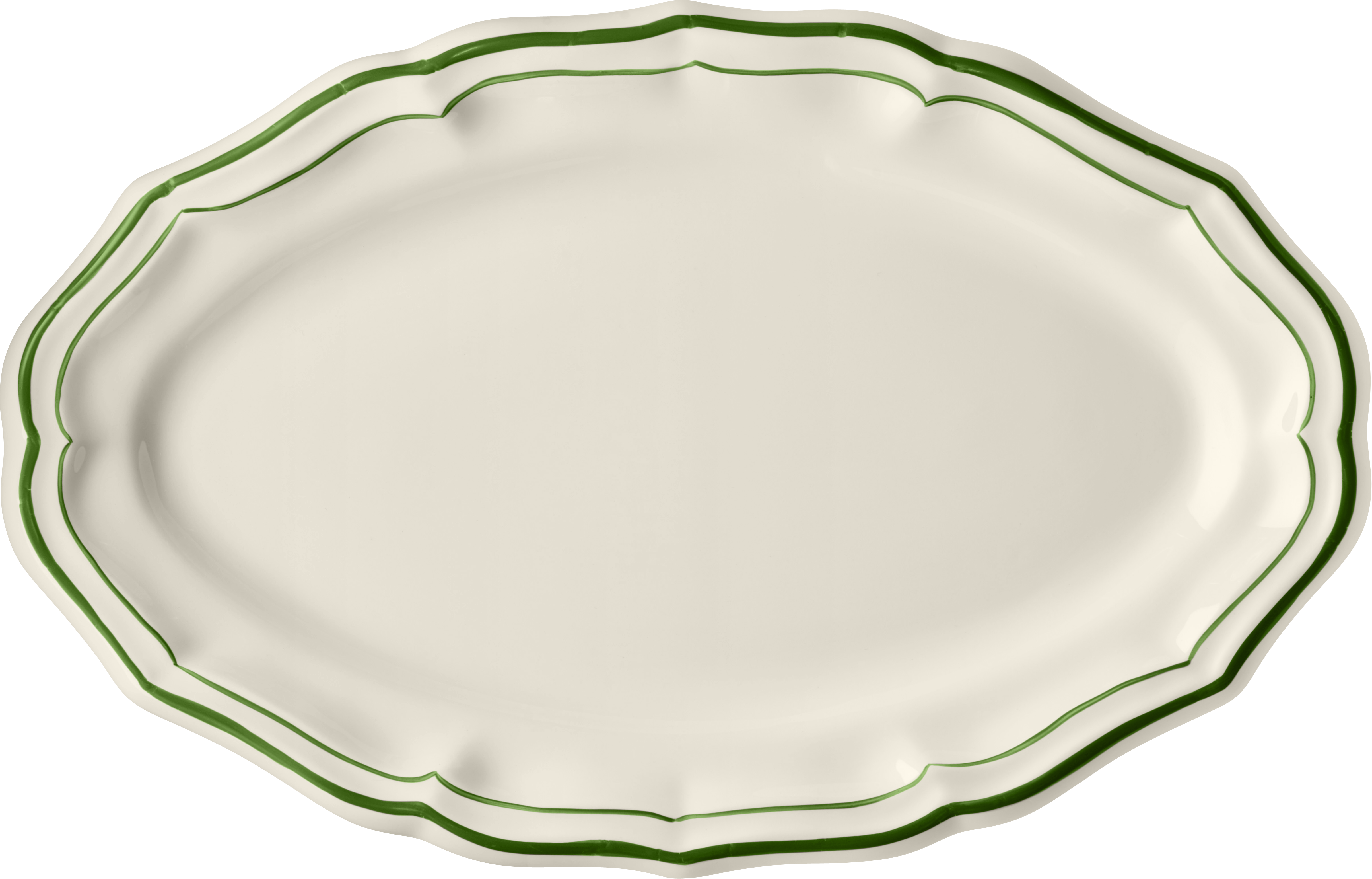 Oval Platter Number 6, Filet Fougere